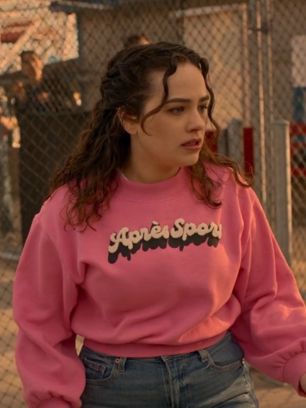 All in Motion Hot Pink Cropped Après Sport Crewneck Sweatshirt | Size L - Picture 4 of 12